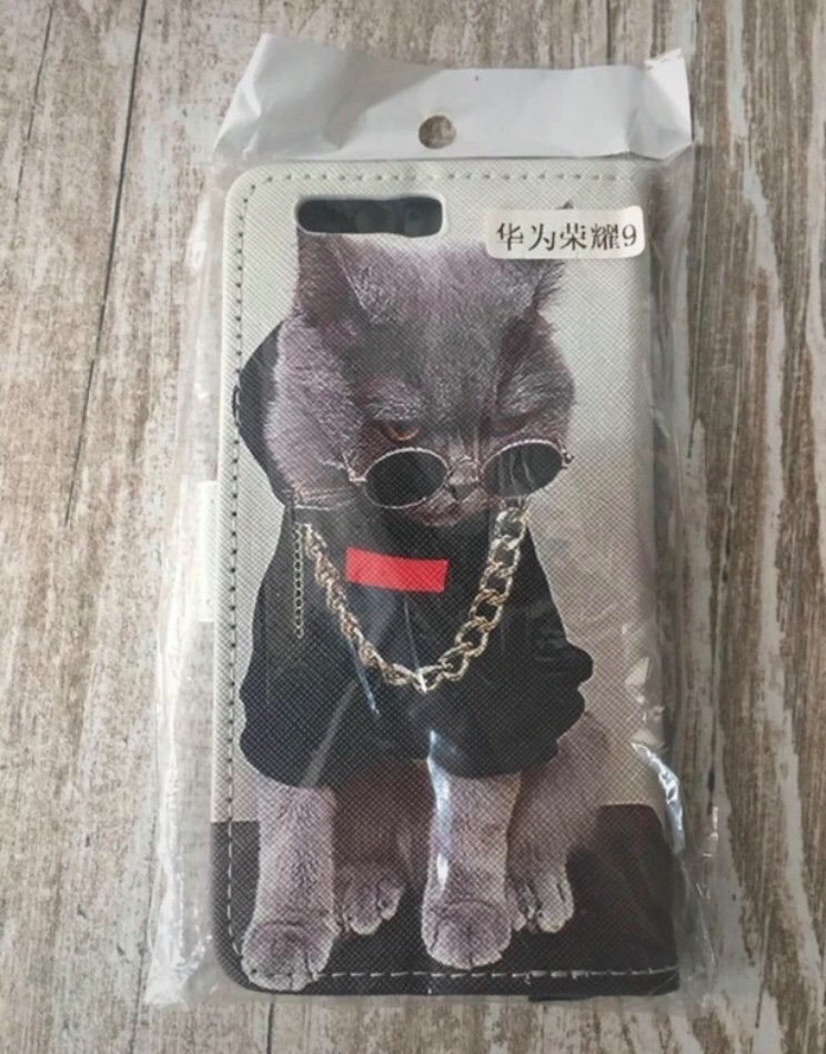 Telefoon hoesje wallet cover Huawei honor 9, Ophalen of Verzenden, Nieuw, Zwart