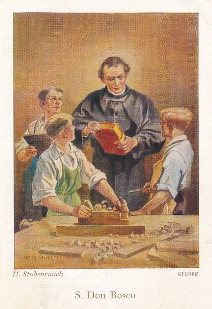 Devotieprentje H. Don Bosco, Ophalen of Verzenden, Zo goed als nieuw, Kaart of Prent, Christendom | Katholiek