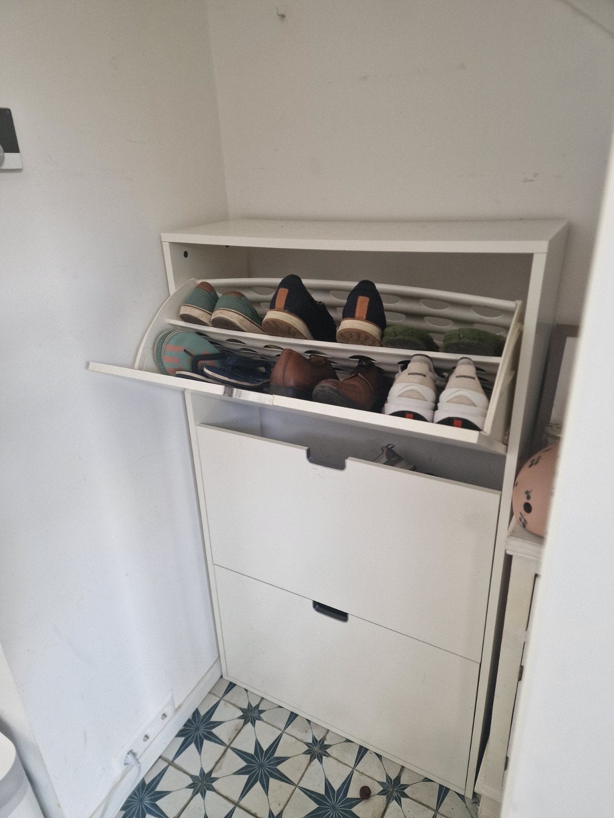 IKEA STÄLL schoenenkast met 3 vakken - Wit, Huis en Inrichting, Ophalen, Gebruikt