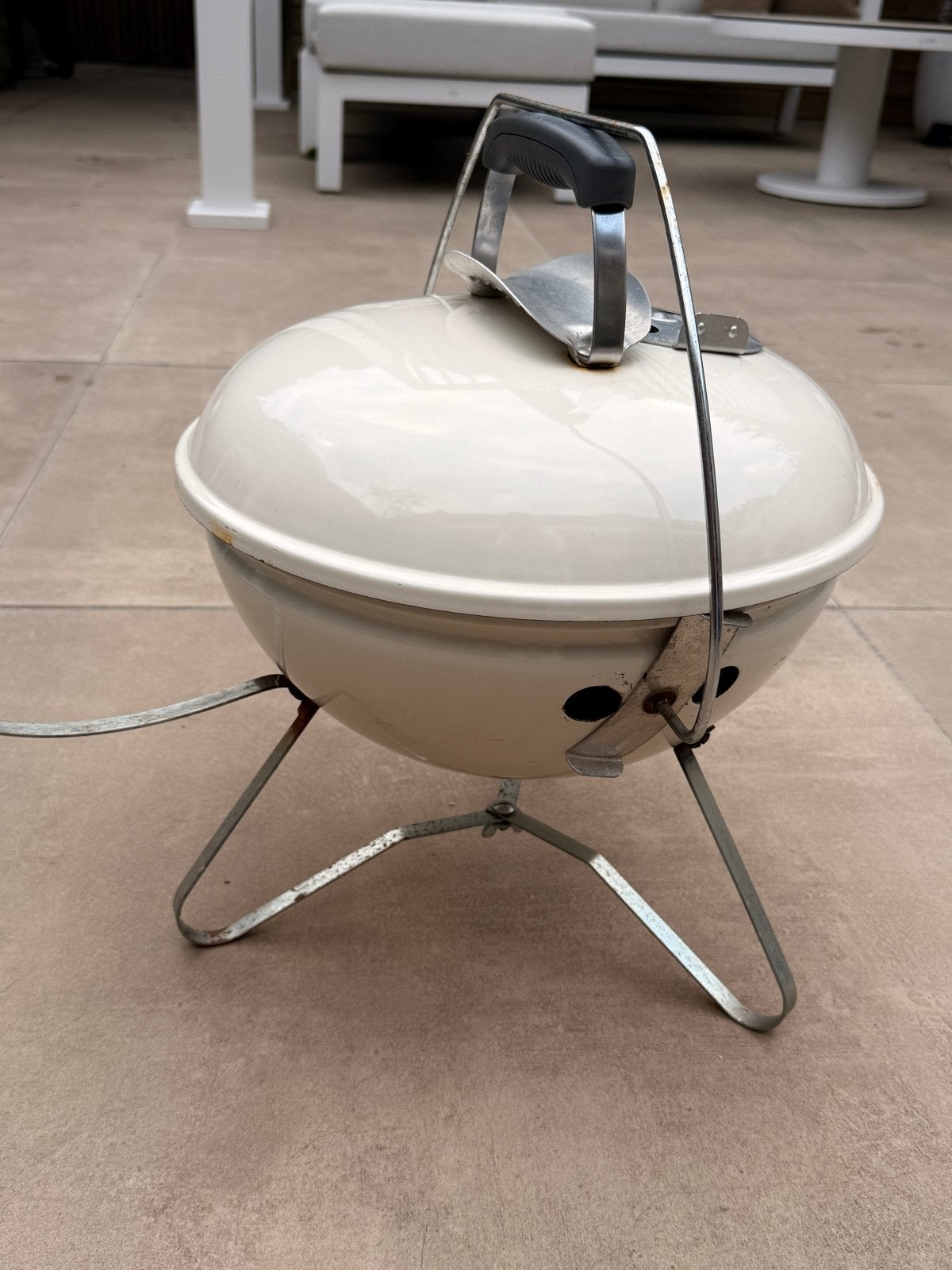 Weber Smokey Joe Mini BBQ - Crème Kleur, Ophalen, Gebruikt