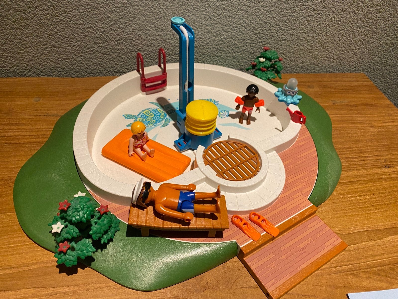 Playmobil 9422 zwembad voor echt water, met douche/sproeier, Ophalen of Verzenden, Zo goed als nieuw, Complete set