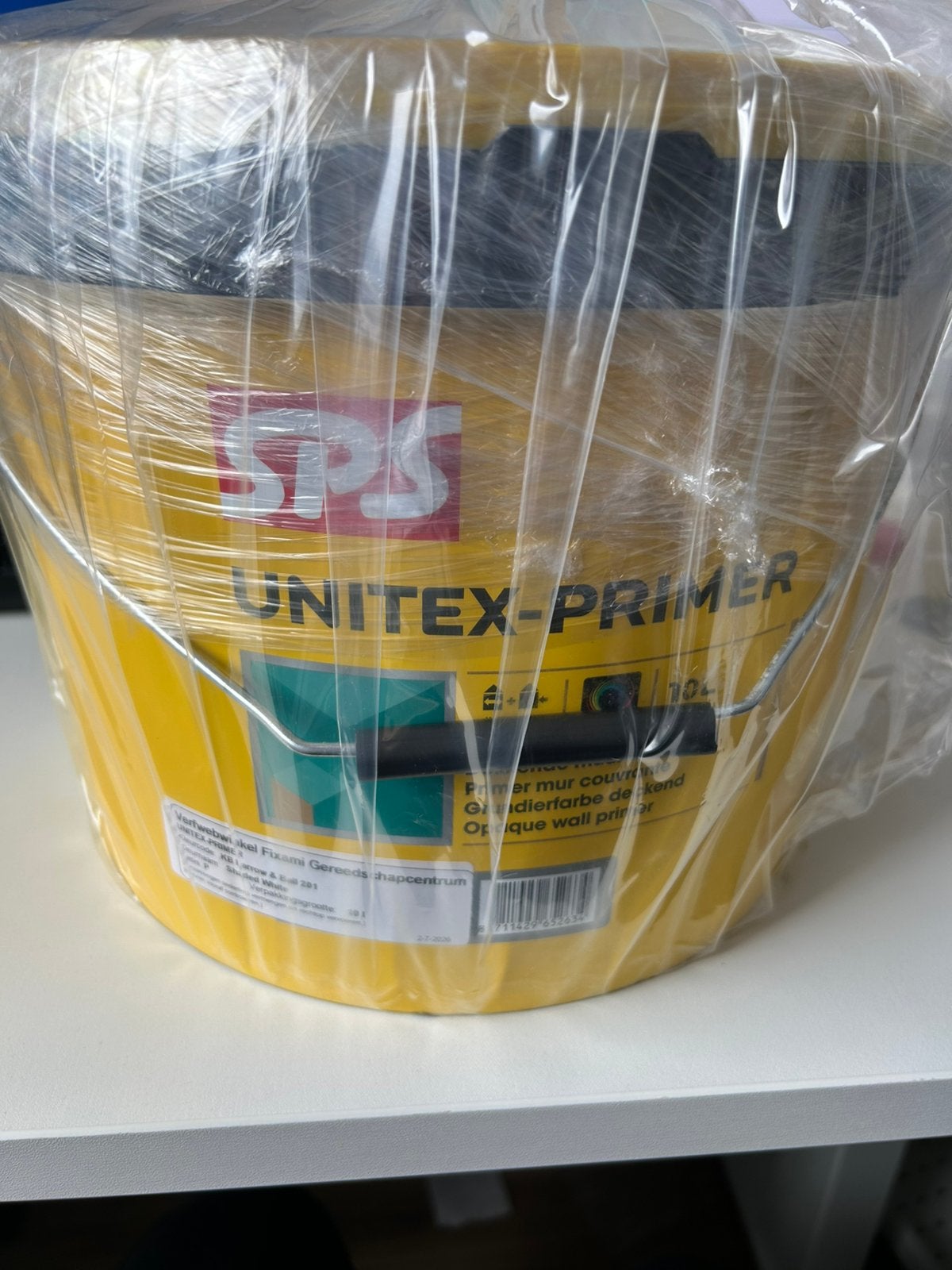 Nieuw: 3x SPS Unitex-primer 10l Farrow & Ball Shaded white, Ophalen, Beige, Nieuw, Verf