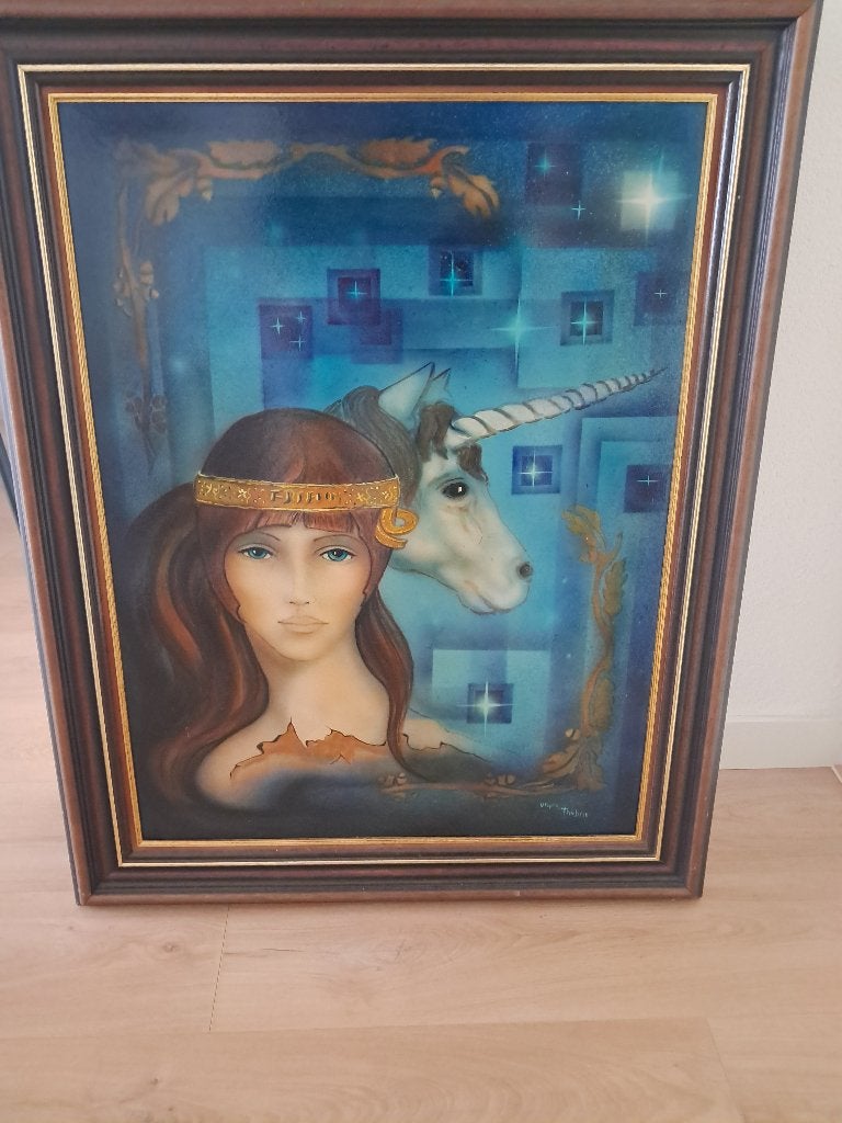 Originele werken schilderijen Wally Van De Velde, Antiek en Kunst, Kunst | Schilderijen | Klassiek, Ophalen, Overige stijlen, Achter glas