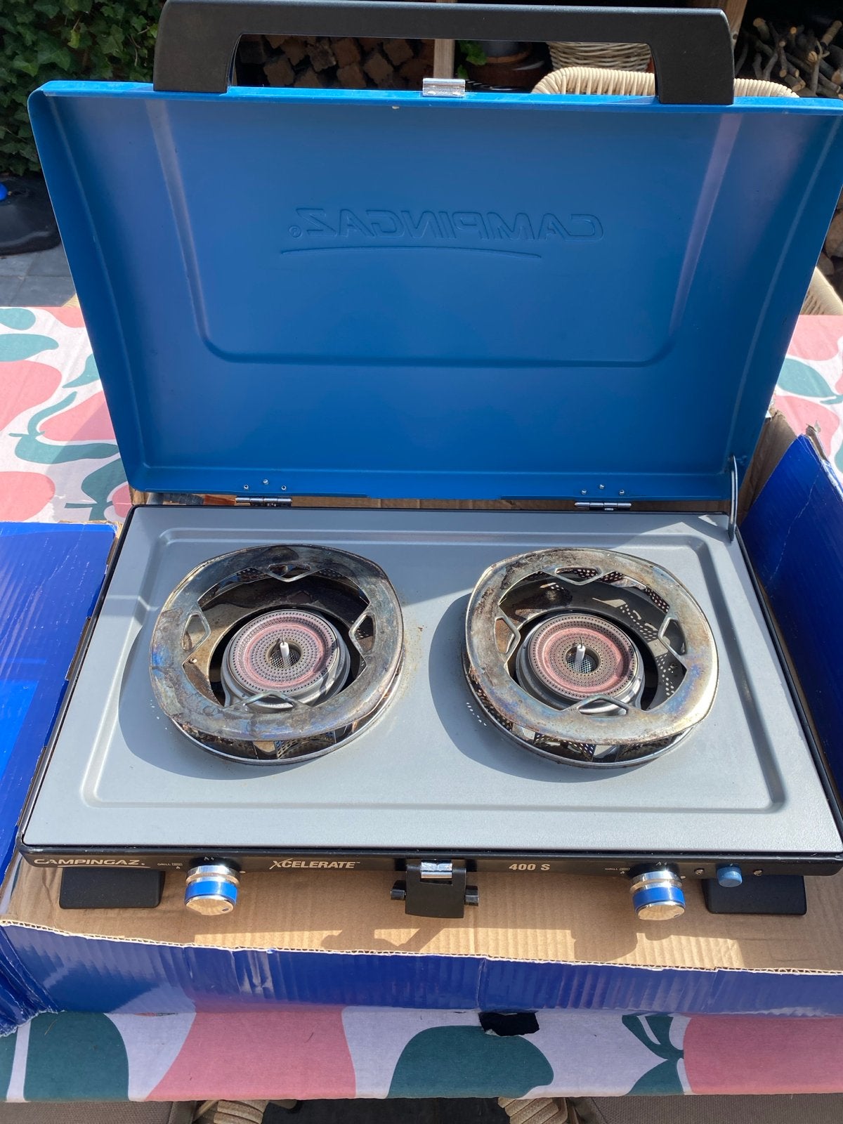 Campingaz Xcelerate 400 S 2-pits kooktoestel, Caravans en Kamperen, Kampeeraccessoires, Ophalen of Verzenden, Gebruikt