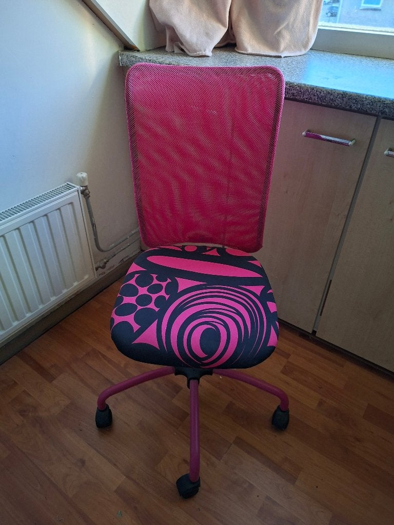 Roze IKEA bureaustoel, Ophalen, Gebruikt, Roze, Bureaustoel