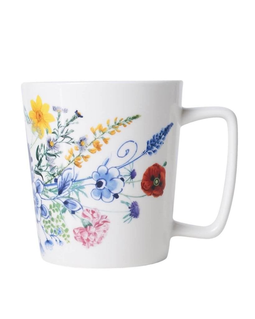Heinen Delfts Blauw theemok Wildbloemen Bloementuin 300 ml, Overige merken, Keramiek, Delftsblauw, Heinen Delfts Blauw