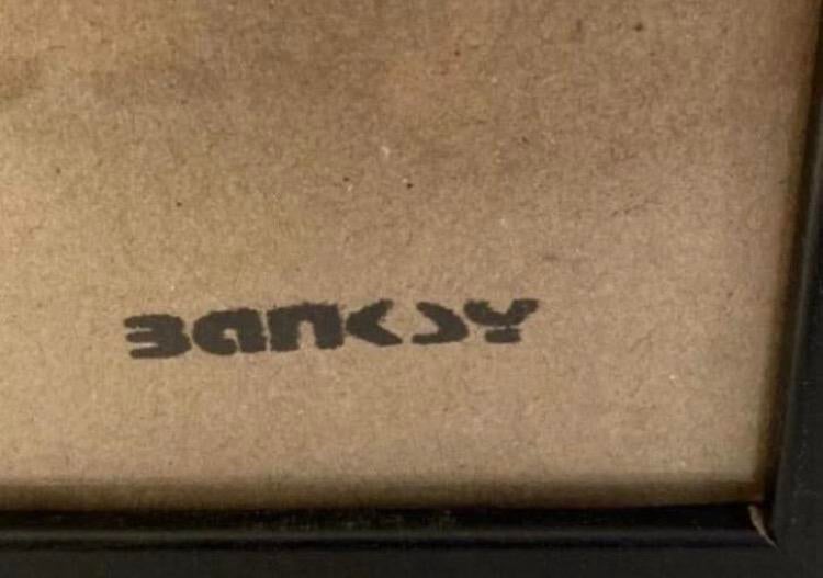 BANKSY : werk beperkt tot 50 exemplaren. ingelijst verkocht, Antiek en Kunst, Kunst | Designobjecten, Ophalen of Verzenden