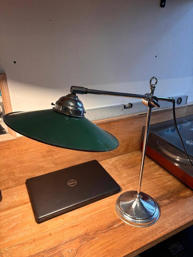 Vintage notaris lamp, Ophalen of Verzenden