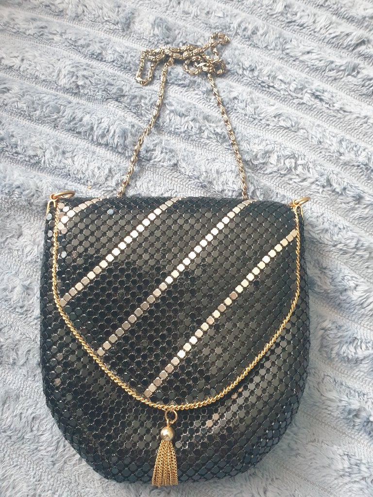 Mesh clutch, Ophalen, Zo goed als nieuw, Zwart