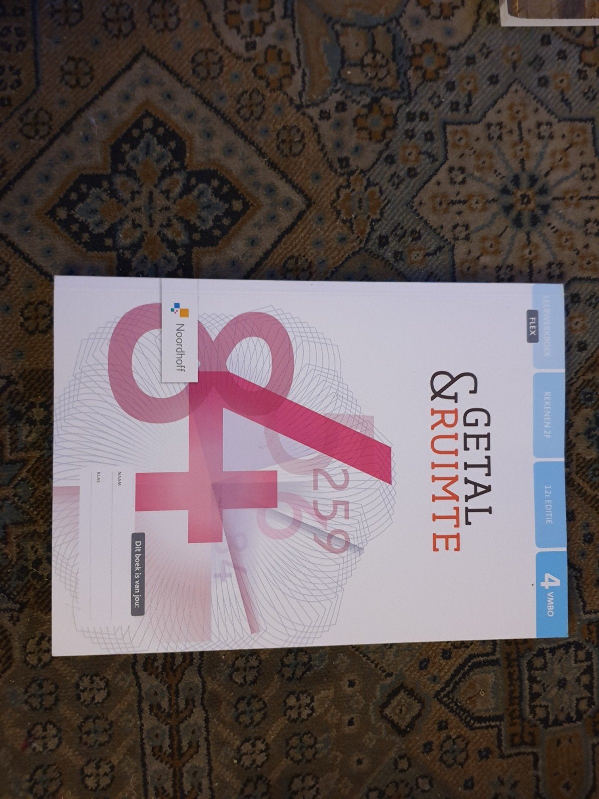 Getal & Ruimte 4 VMBO Flex 12e editie Noordhoff, Wiskunde A, Noordhoff, Ophalen of Verzenden, Gelezen