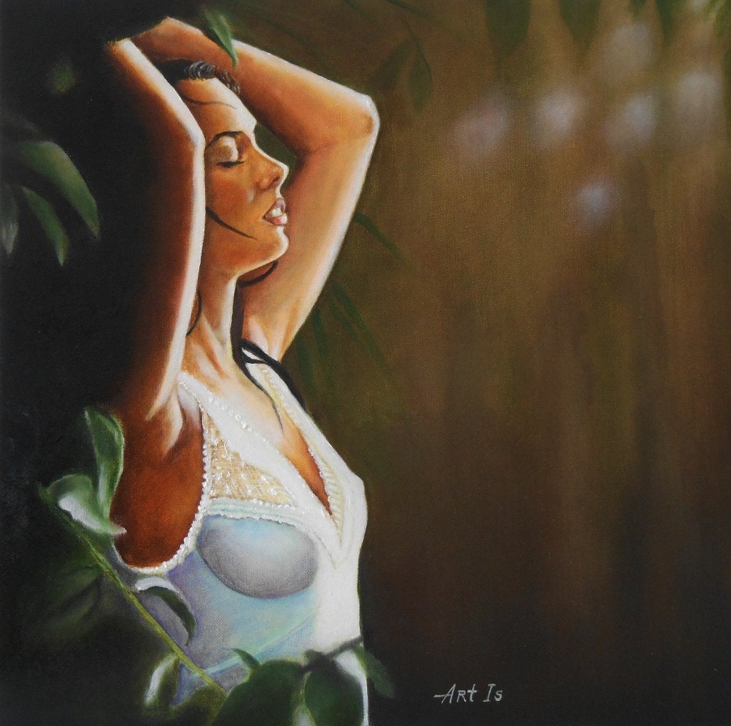 "Van duisternis naar licht" Schilderij, Verzenden, Handgeschilderd, Olieverf, Portret