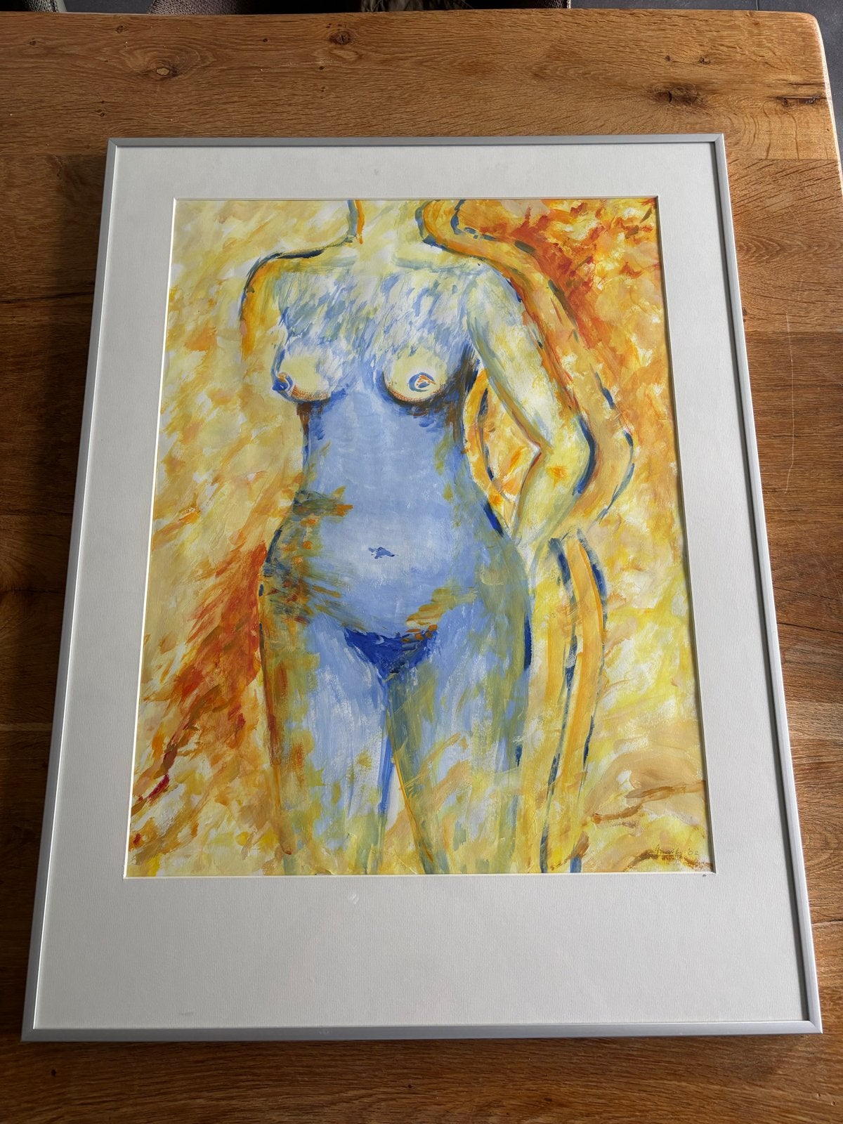 Schilderij van Mathy Engelen - Vrouwenfiguur, Ophalen of Verzenden