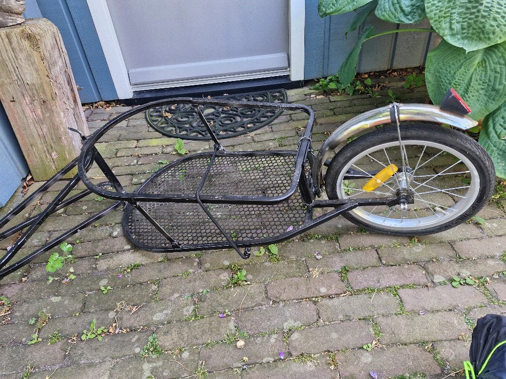 Fietskarretje vakantie, Ophalen, Gebruikt, Onbekend, Hondenkar