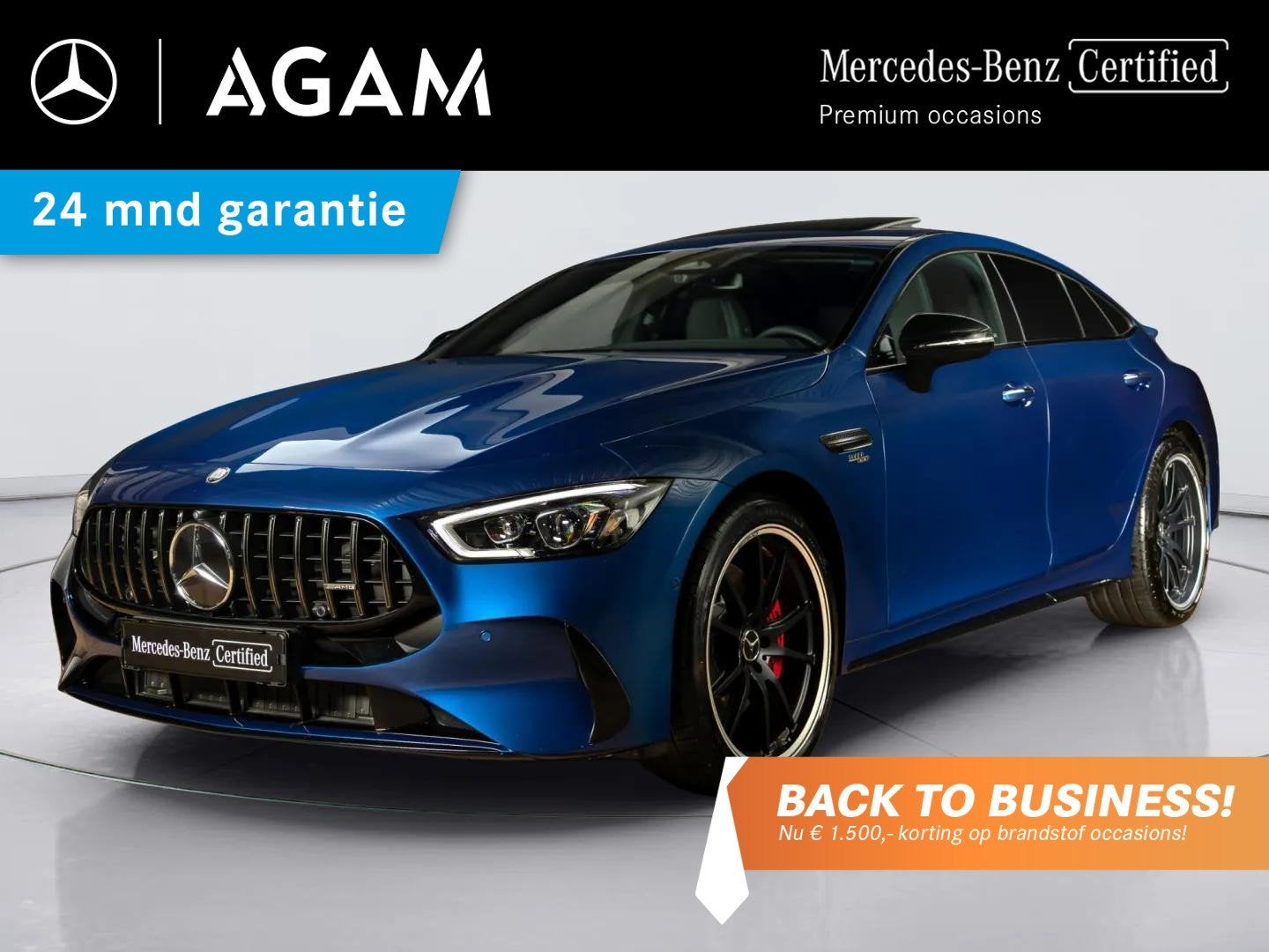 Mercedes-AMG AMG GT 4-Door Coupe 43 4MATIC+ Panorama dak, Auto's, Automaat, Gebruikt, 367 pk, Blauw