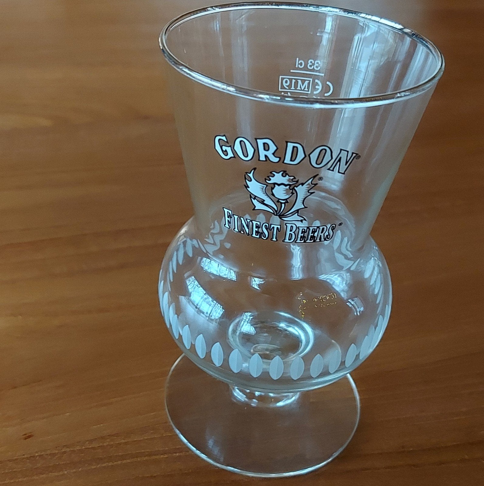 Durobor bierglas op voet Gordon Finest Beers, bier glas 33cl, Ophalen of Verzenden, Zo goed als nieuw, Bierglas
