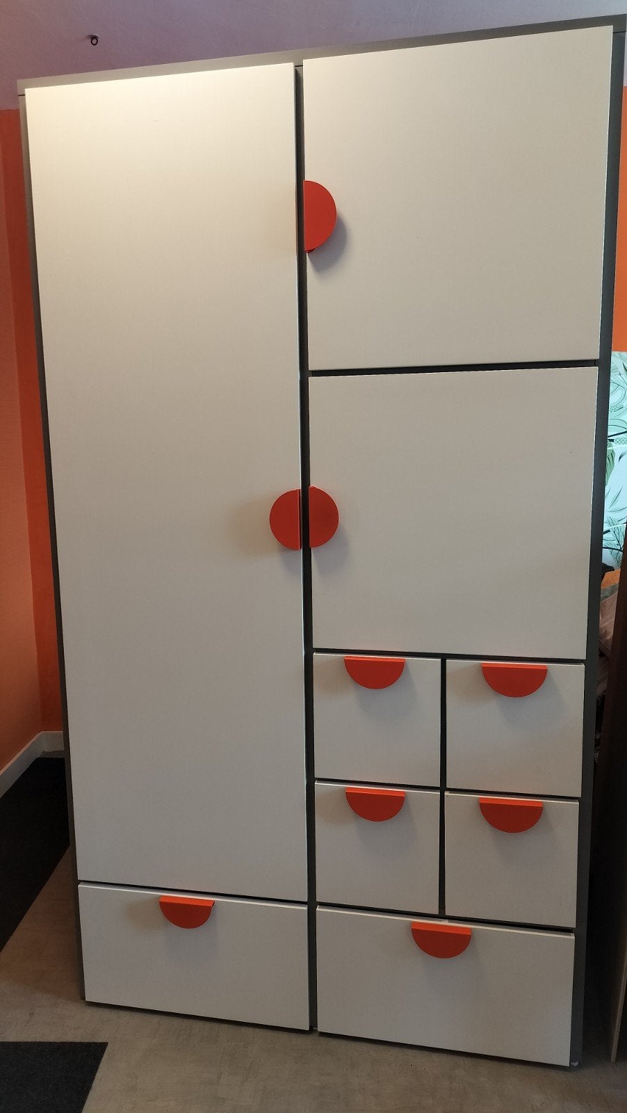 Visthus ikea kledingkast grijs/wit 122x59x216cm, Huis en Inrichting, Kasten | Kledingkasten, Gebruikt, 100 tot 150 cm, 200 cm of meer