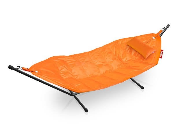 Fatboy Headdemock oranje hangmat met standaard, Ophalen, Binnen, Meerpersoons, Zo goed als nieuw