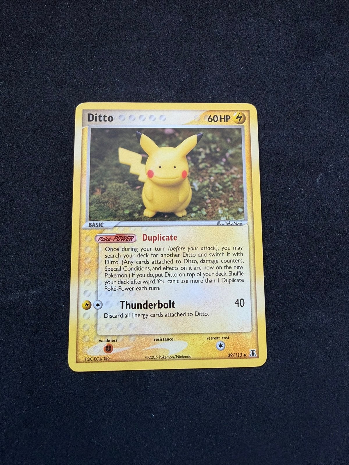 Ditto 39/113 (as pikachu) EX Delta Species – 2005 Pokémon, Ophalen of Verzenden, Zo goed als nieuw