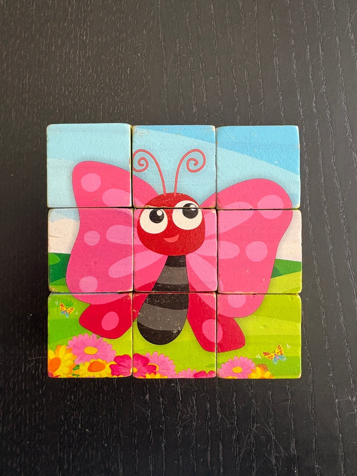 Puzzel-blokken dieren - 9blokken, Ophalen, 2 tot 4 jaar, Gebruikt, 10 tot 50 stukjes