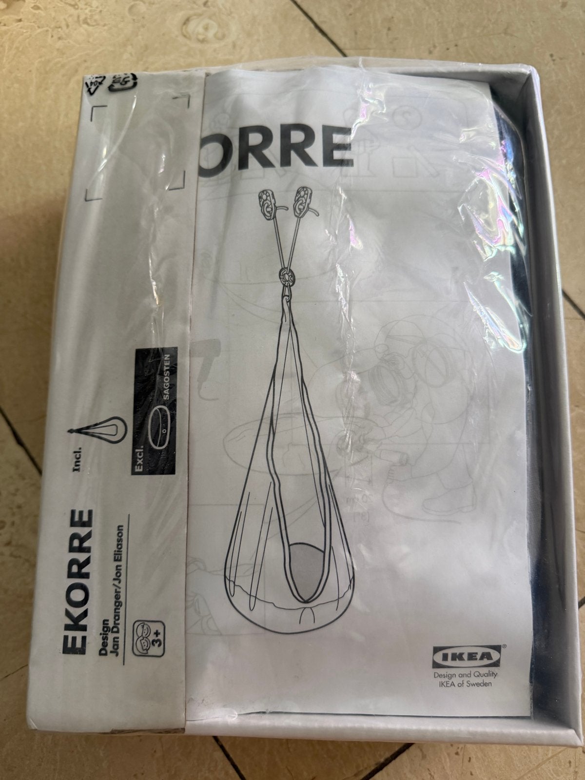 Nieuwe IKEA Ekorre hangstoel (Sagosten) in doos, Ophalen, Nieuw, Modern, Grijs