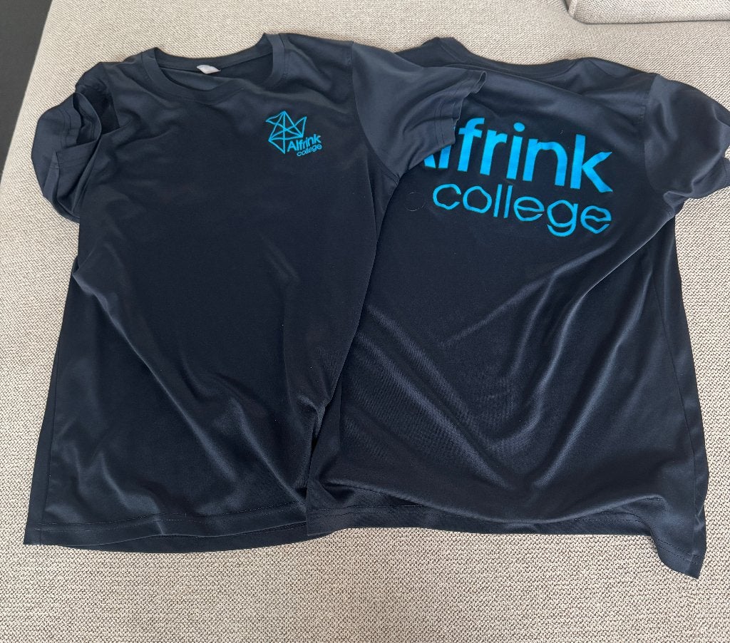 2x gymshirt Alfrink maat xs, Kleding | Heren, Ophalen, Blauw, Zo goed als nieuw, Algemeen