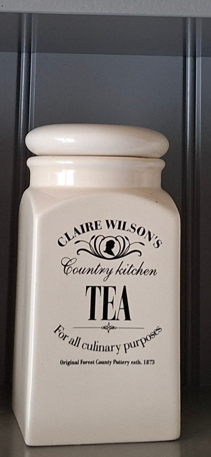 Claire Wilson's Country Kitchen Thee Voorraadpot, Huis en Inrichting, Beige, Gebruikt, Ophalen of Verzenden, Voorraadpot