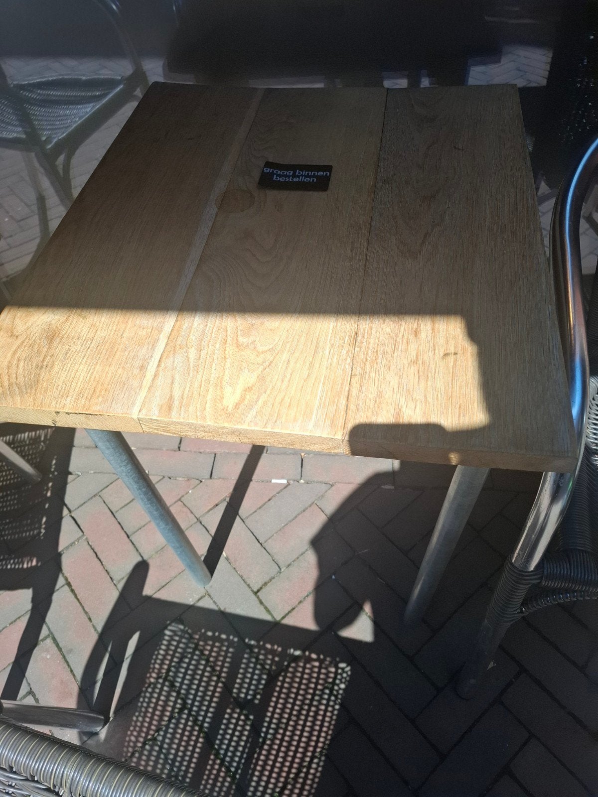 5 sruks Steigerbuis Tafel met Wielen - Compact en Handig, Ophalen, Gebruikt, Rechthoekig, Hout