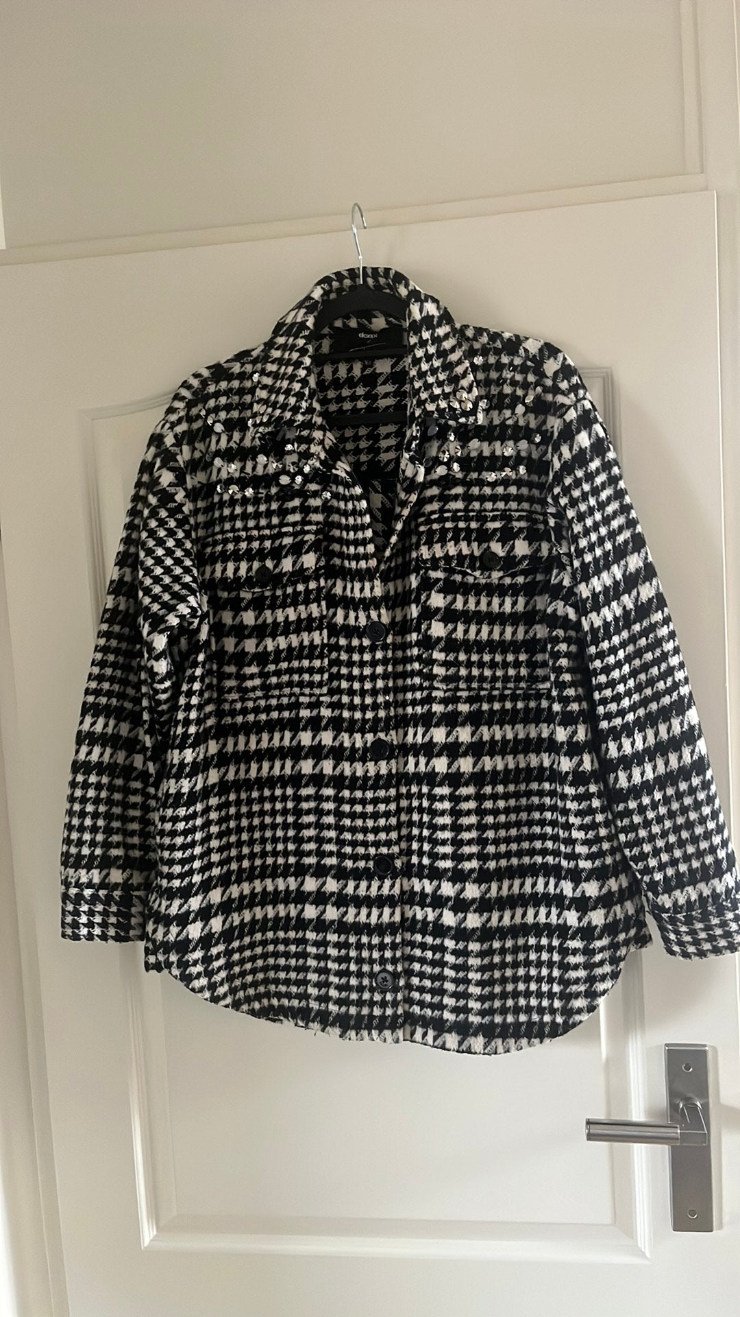 Jasje Eksept M/L valt ruimer zwart/wit, Zwart, Maat 42/44 (L), Ophalen of Verzenden, Zo goed als nieuw