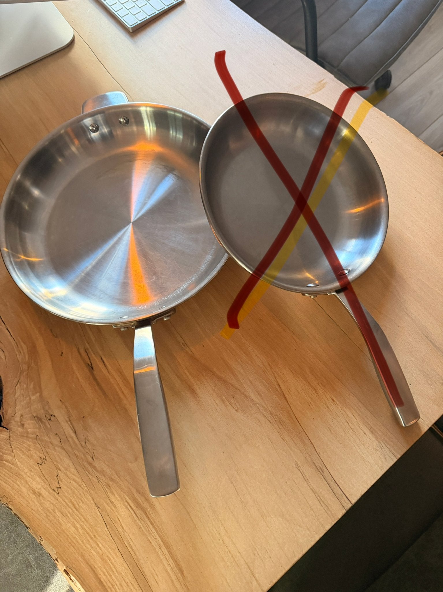 IKEA Koekenpan 28 cm RVS, Gebruikt, Inductieplaat, Ophalen of Verzenden, Rvs