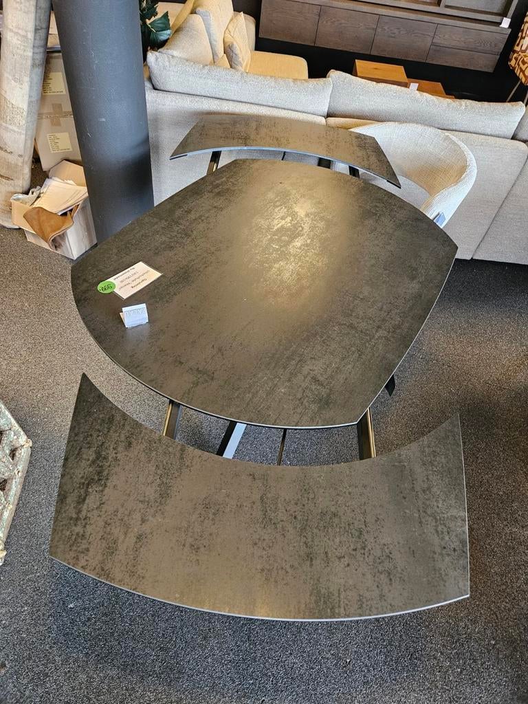 Tafel Kheops ceramiek uitschuifbaar opruiming, Nieuw, Glas, Rechthoekig, 50 tot 100 cm