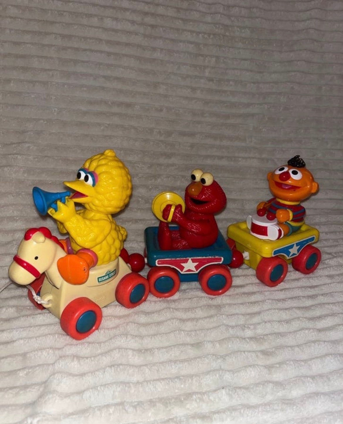 Vintage Sesamstraat Treinset: Pino, Elmo, Ernie, Kinderen en Baby's, Ophalen of Verzenden, Gebruikt, Jongen of Meisje