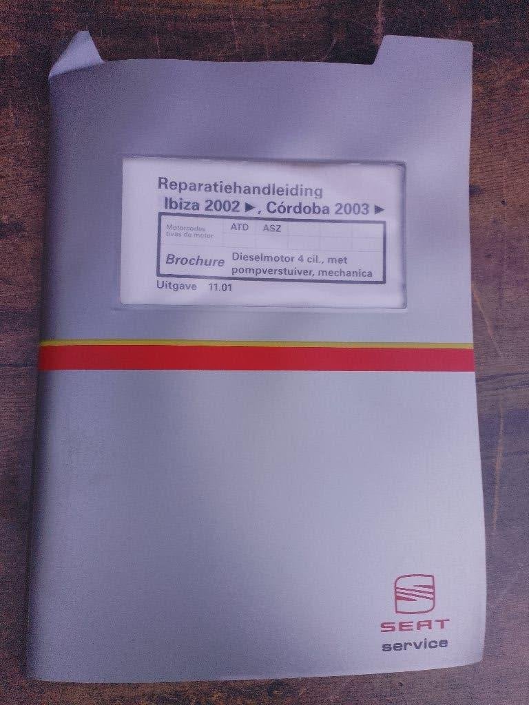 Seat Ibiza dealer werkplaatsboek 1.9TDi diesel motor ATD ASZ, Ophalen of Verzenden, Gelezen, Volkswagen