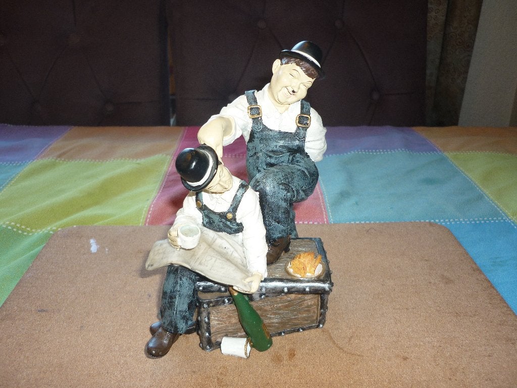 Vintage Laurel & Hardy spaarpot in zeer goede staat, Verzamelen, Ophalen of Verzenden, Zo goed als nieuw, Metaal of Blik, Overige thema's