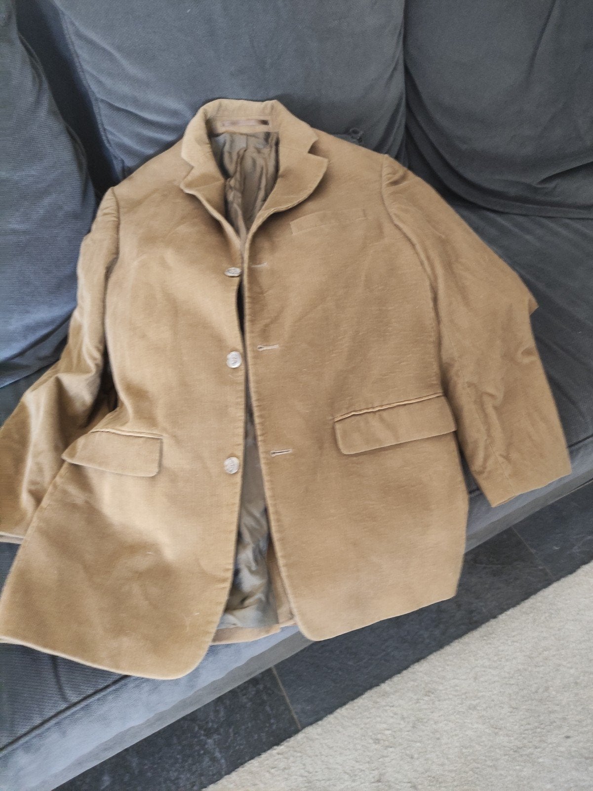 herenpak bruin ribvelours rib stof kostuum brixon London, Brixon london, Bruin, Maat 56/58 (XL), Ophalen of Verzenden