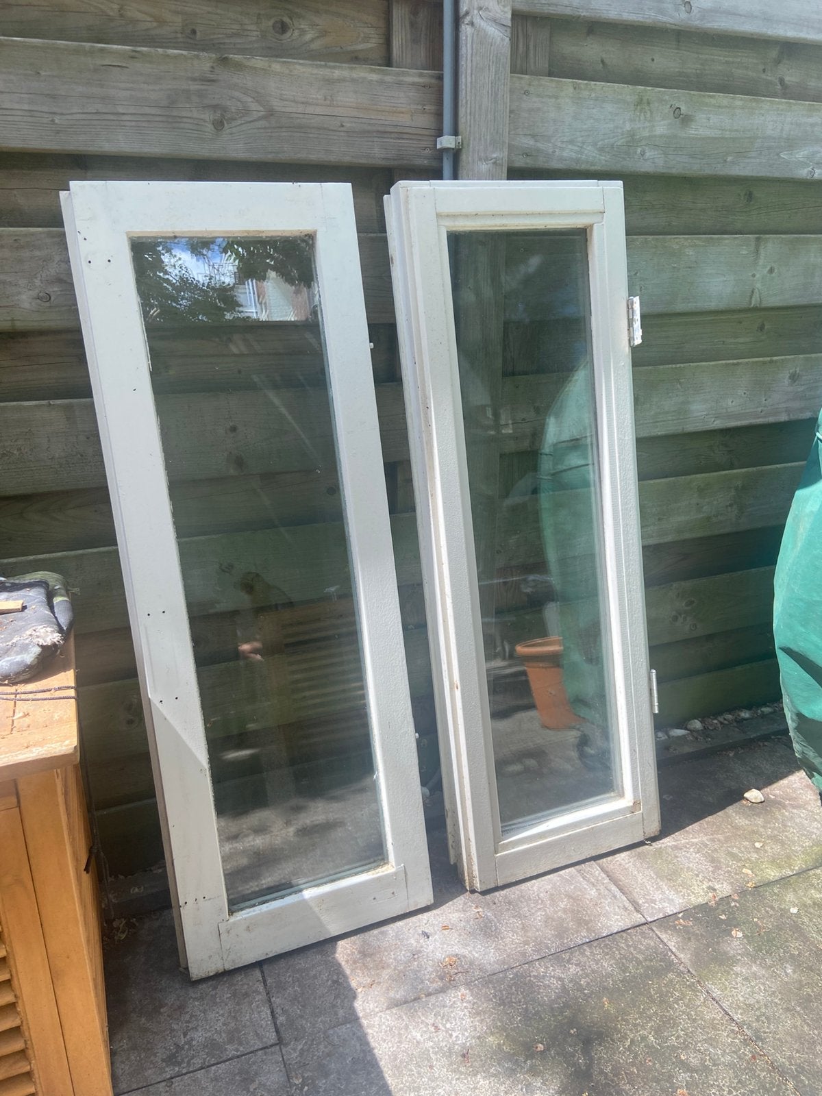 Kozijnen met dubbel glas te koop, Doe-het-zelf en Verbouw, Kozijnen en Schuifpuien, Raamkozijn, Zo goed als nieuw, Hout, Ophalen