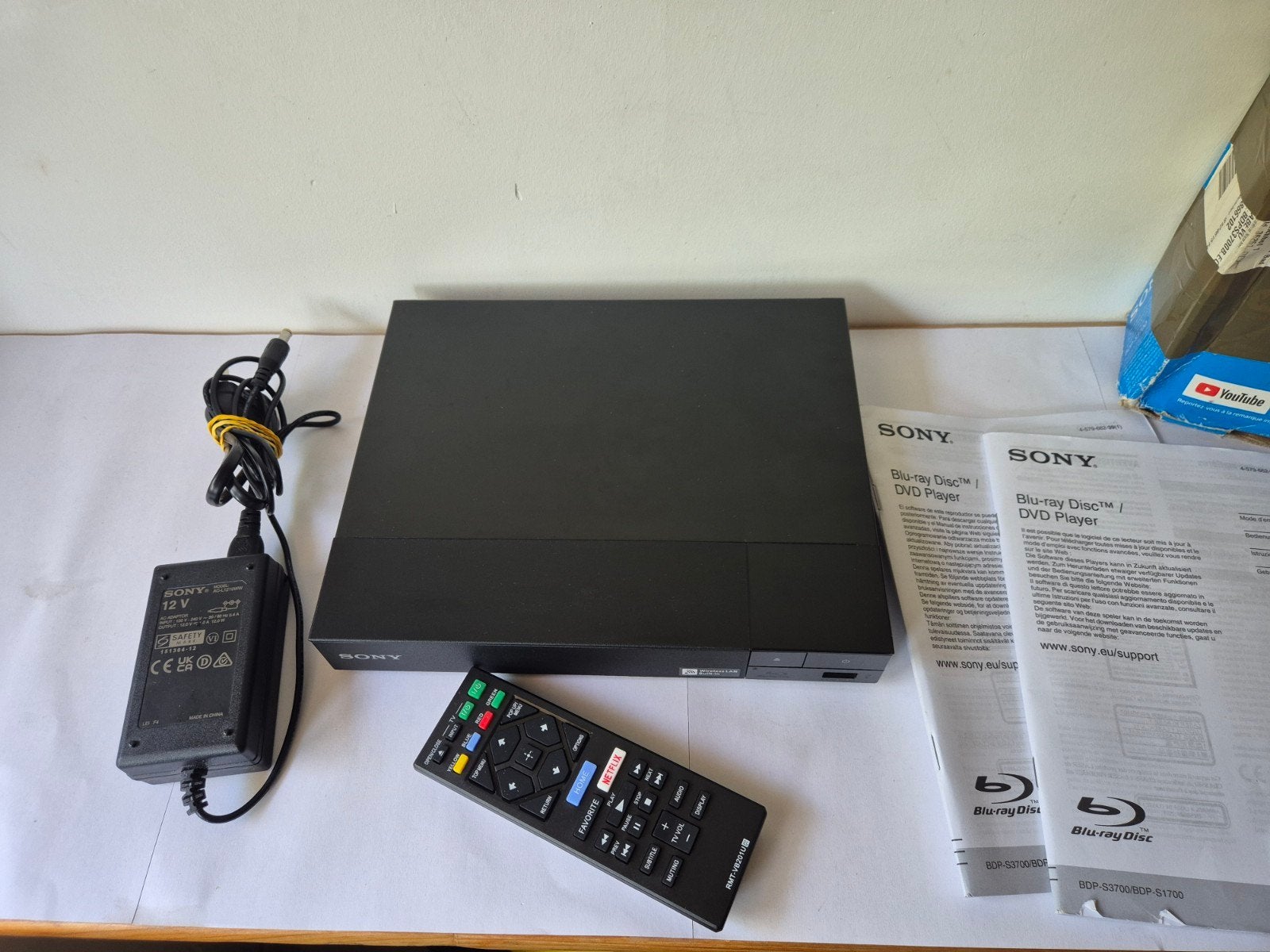 Sony BDP-S3700 Blu-ray/DVD Speler - DVD Upscaling,Wi-Fi, USB, Ophalen of Verzenden, Zo goed als nieuw, Sony