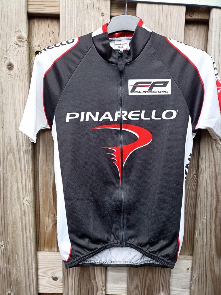 Pinarello FP Fiets Shirt - Zwart/Wit/Rood, Fietsen en Brommers, Gebruikt, Bovenkleding, Heren, M