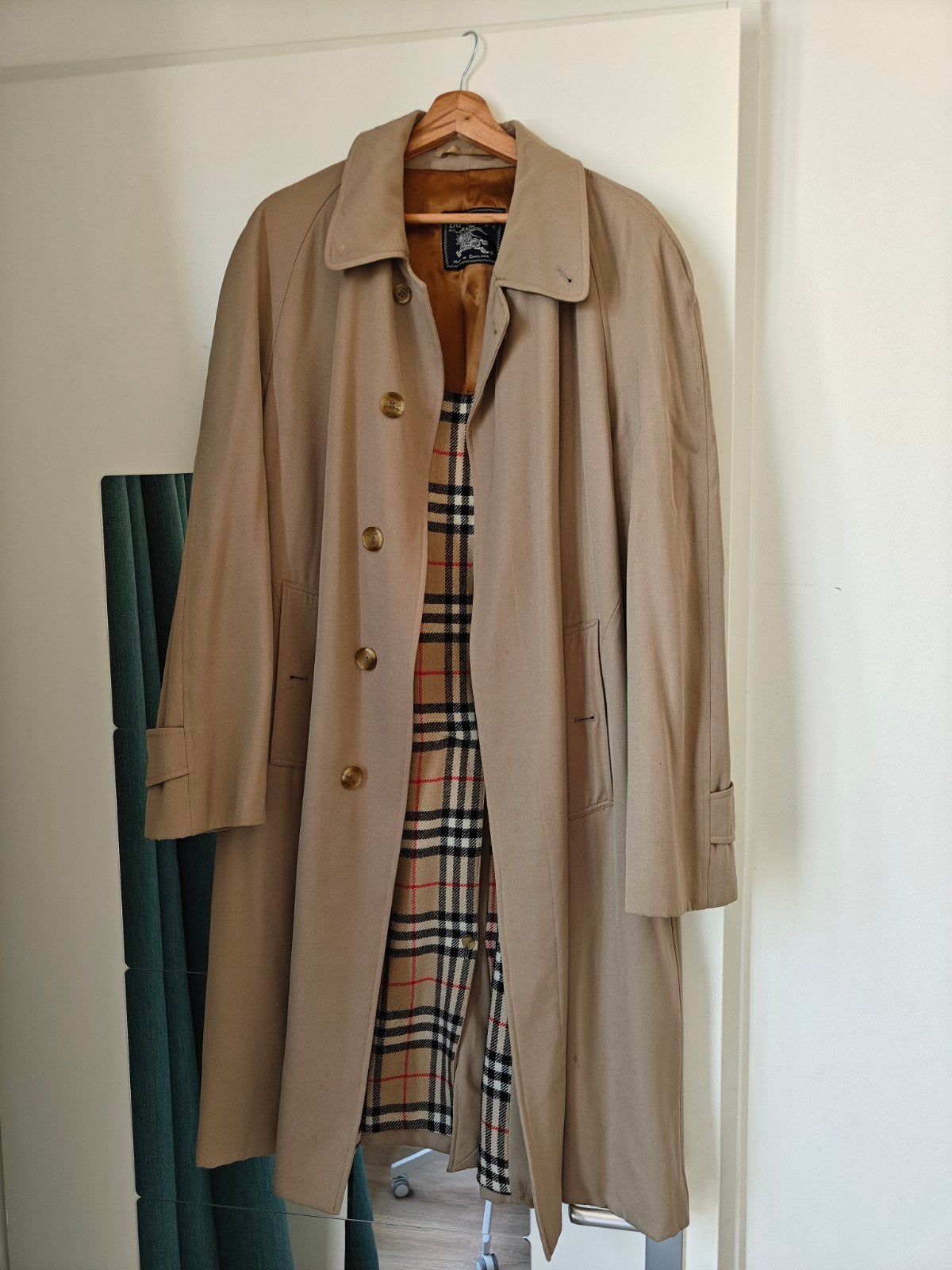 Vintage Burberrys' Trenchcoat Made in England, Kleding | Heren, Ophalen, Maat 52/54 (L), Beige, Gedragen