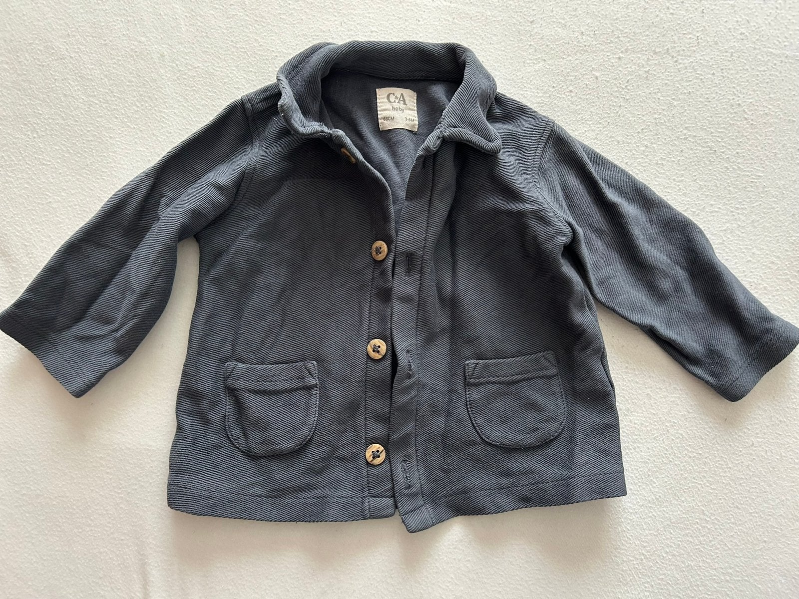 C&A Baby Jasje / blouse - Grijs - Maat 68 (3-6M), Kinderen en Baby's, Ophalen of Verzenden, Zo goed als nieuw, Jongetje, Jasje