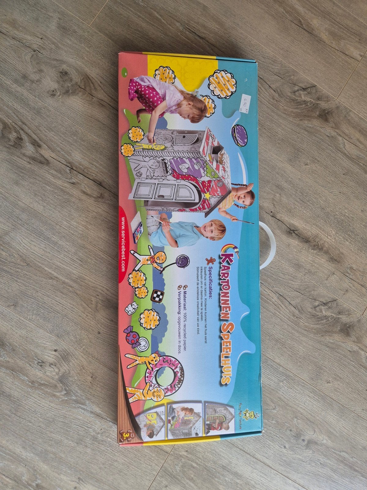 Kartonnen Speelhuis om te kleuren en te spelen, Ophalen, Nieuw, Overige materialen