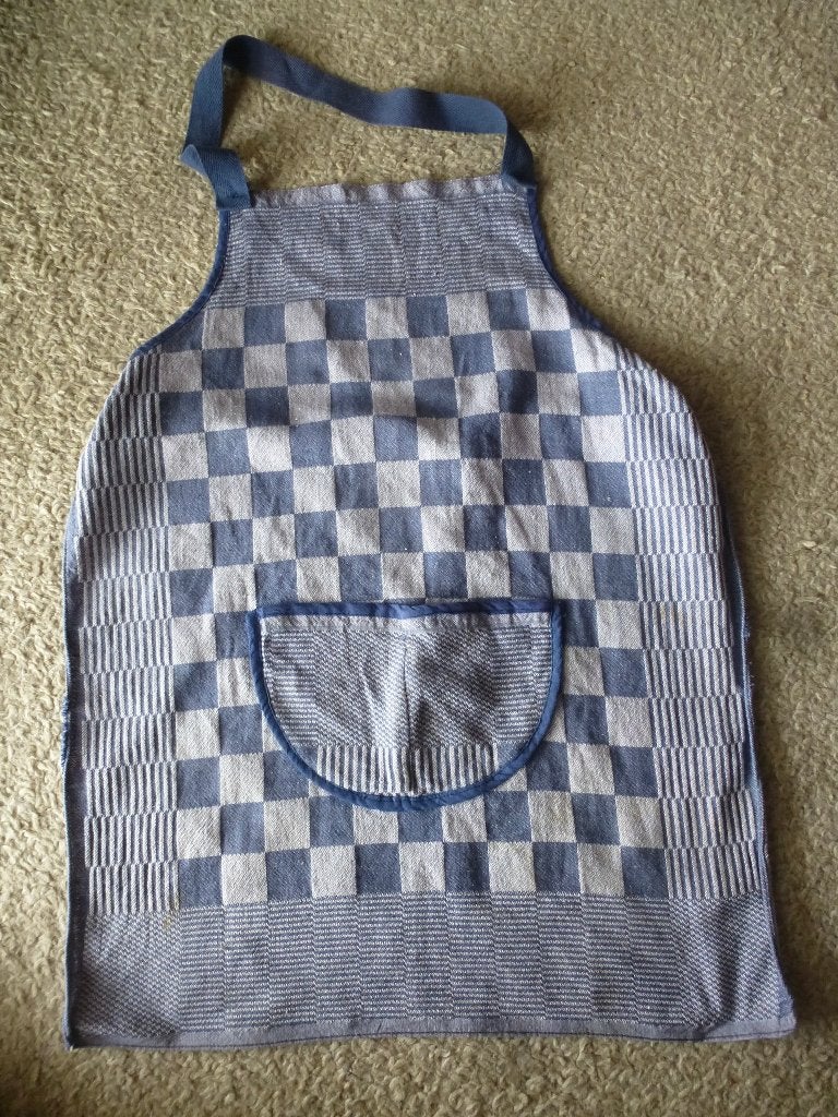 keukenschort, Ophalen of Verzenden, Zo goed als nieuw, Blauw, Schort
