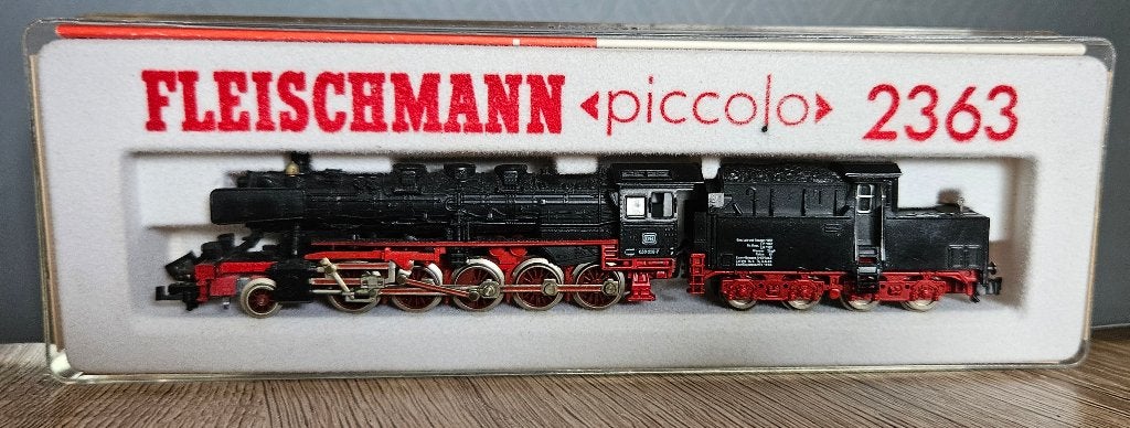 N-spoor Fleischmann Piccolo 2363 Stoomlok + tender, Fleischmann, Ophalen of Verzenden, Zo goed als nieuw, Analoog
