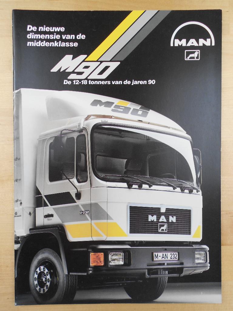 MAN Diesel M90 Brochure 1988 – Vrachtwagen Truck, MAN Diesel, Ophalen of Verzenden, Zo goed als nieuw, Overige merken
