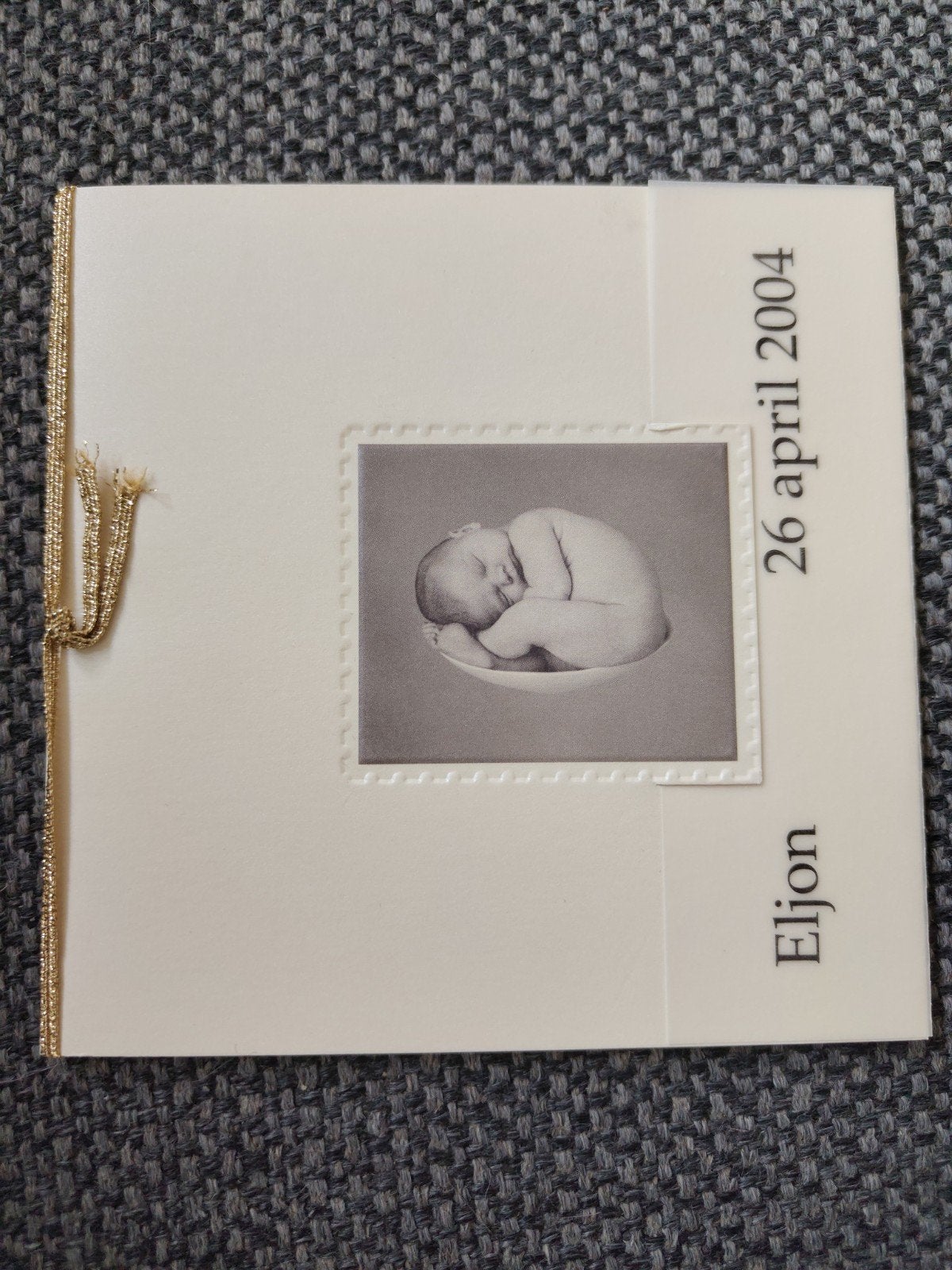 Anne Geddes kaart, Ophalen of Verzenden, 2000 tot heden, Geboortekaartje