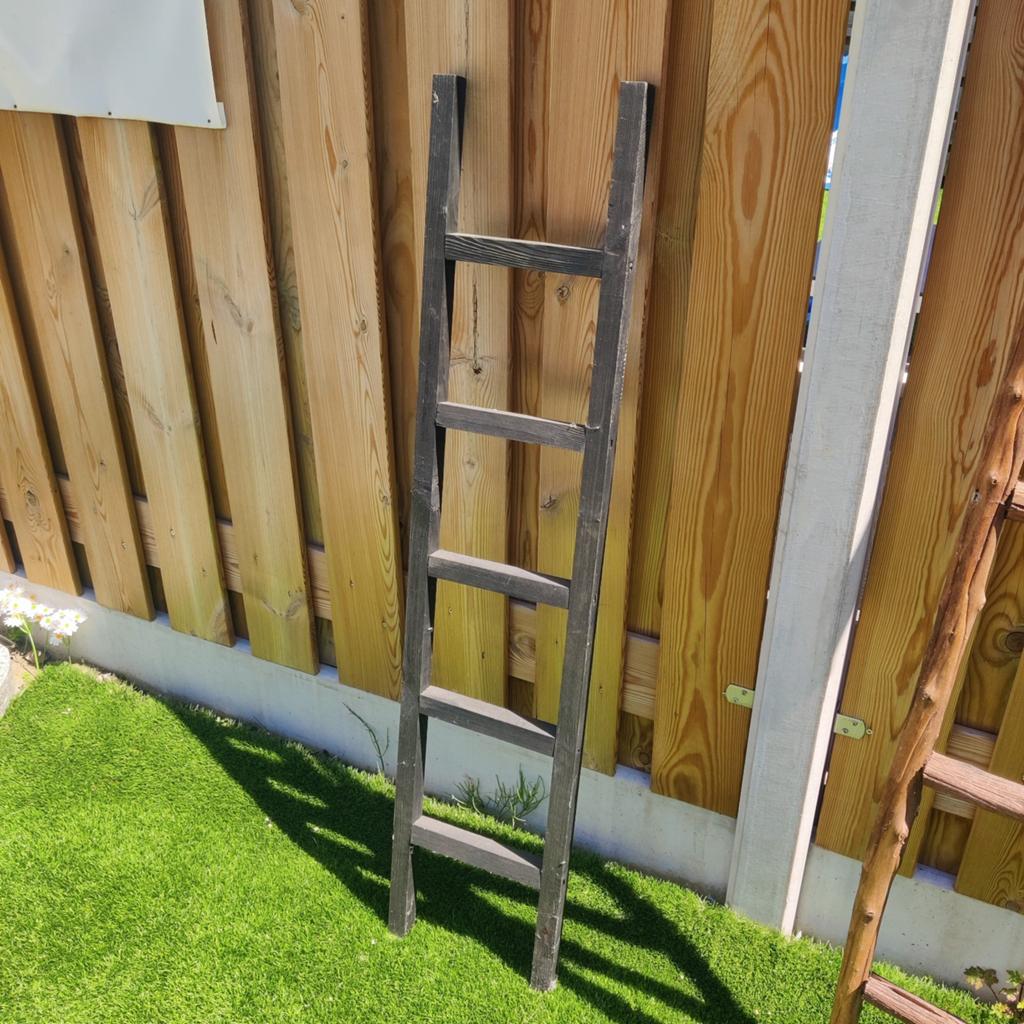 Decoratieve houten ladder, 120 cm hoog, Ophalen, Gebruikt, Ladder, Minder dan 2 meter