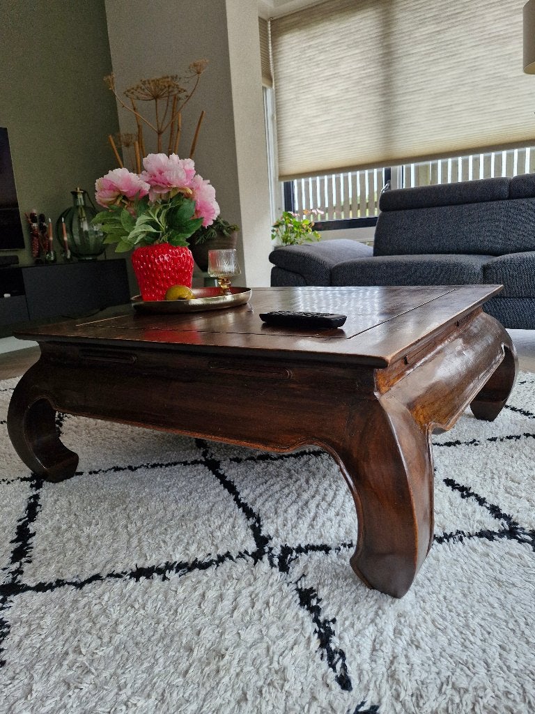 Salontafel (Opium) Teak, Ophalen, Gebruikt, 50 tot 100 cm, 5 – 50