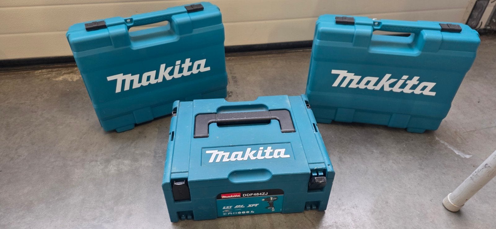 3x Makita koffer (2x DHG180ZK, 1x DDF484ZJ), Ophalen of Verzenden, Zo goed als nieuw, Gereedschapsopslag, Makita
