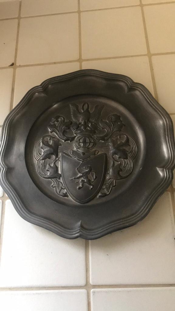 Tinnen wandbord, Antiek en Kunst, Antiek | Tin, Ophalen of Verzenden