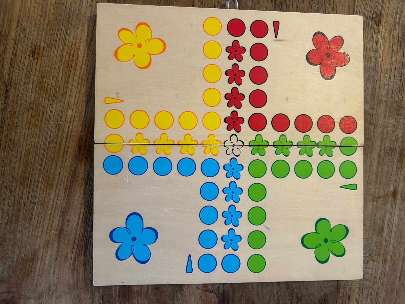 Houten Mens Erger Je Niet spel met dierenpionnen, Drie of vier spelers, Ophalen, Gebruikt