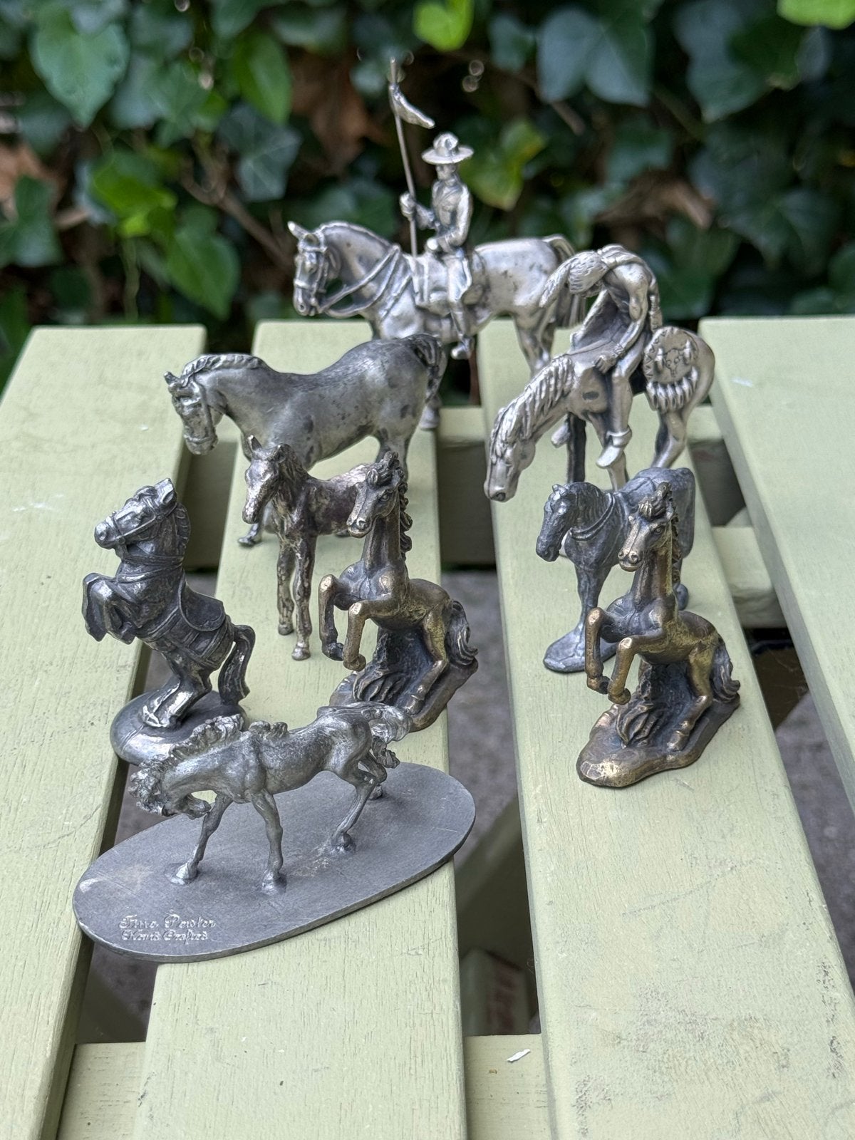 9 Miniaturen: Indiaan, Sherrif, Paarden en meer, Ophalen of Verzenden, Gebruikt, Dier